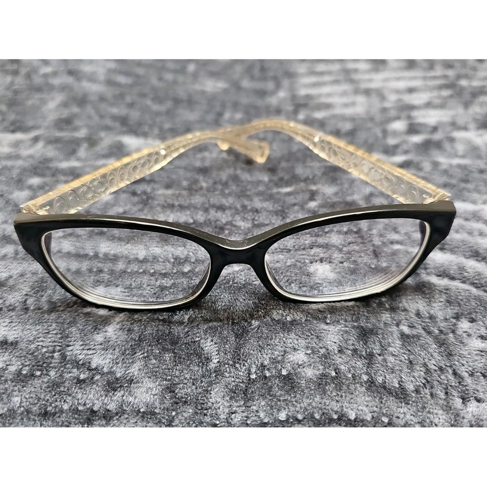 COACH HC 6049 5151 BLACK GOLD CLEAR AUTHENTIC EYEGLASSES 54-16